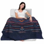 virginia cavaliers striped pattern blue blanket best selling