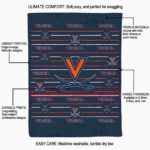 virginia cavaliers striped pattern blue blanket best selling