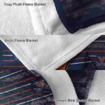 virginia cavaliers striped pattern blue blanket best selling