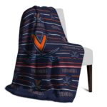 virginia cavaliers striped pattern blue blanket best selling