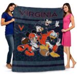 virginia cavaliers three musketeers blue blanket best selling