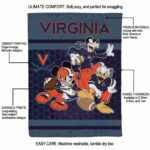 virginia cavaliers three musketeers blue blanket best selling