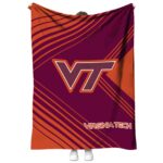 virginia tech hokies diagonal stripes maroon blanket best selling