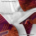 virginia tech hokies diagonal stripes maroon blanket best selling