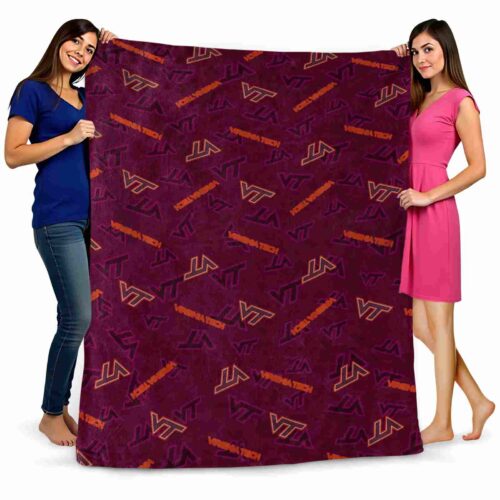 virginia tech hokies diehard fans maroon blanket fashion forward