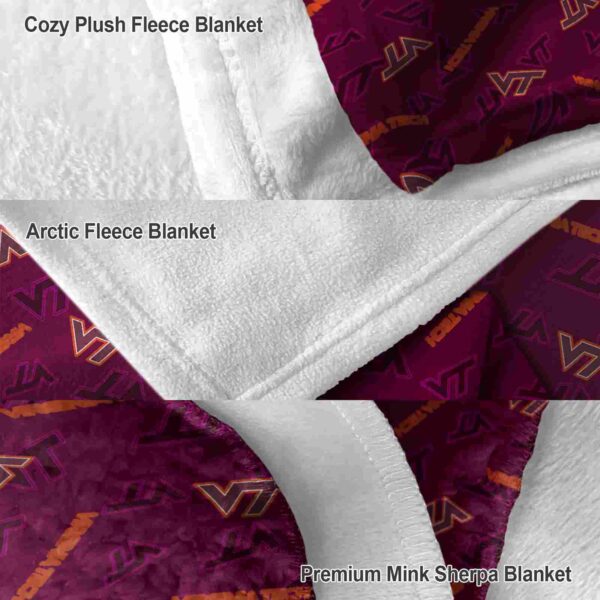 virginia tech hokies diehard fans maroon blanket premium grade