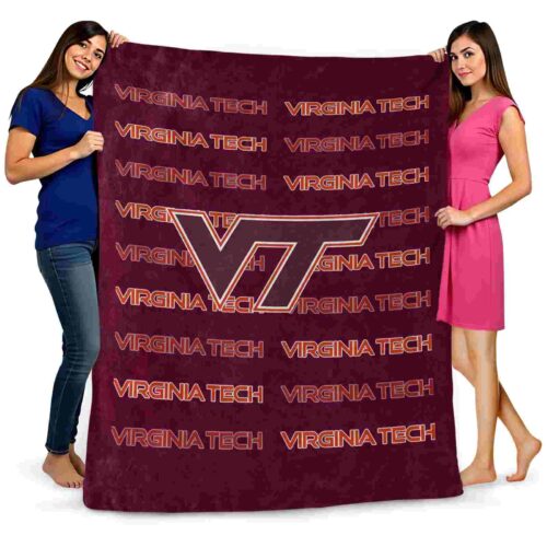 virginia tech hokies fan pride maroon blanket fashion forward