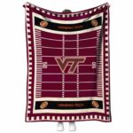 virginia tech hokies football field maroon blanket best selling