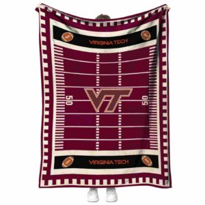 virginia tech hokies football field maroon blanket best selling