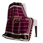 virginia tech hokies football field maroon blanket best selling