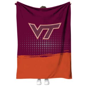 virginia tech hokies gradient dots maroon blanket best selling