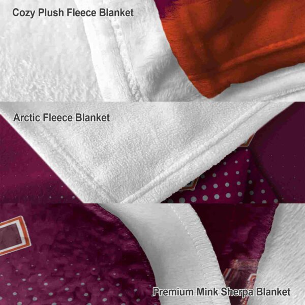 virginia tech hokies gradient dots maroon blanket premium grade