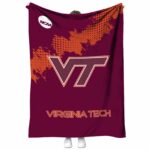 virginia tech hokies grunge texture maroon blanket best selling