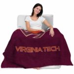 virginia tech hokies grunge texture maroon blanket best selling