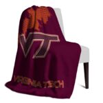virginia tech hokies grunge texture maroon blanket best selling