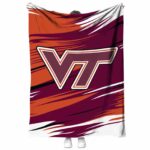 virginia tech hokies paint streaks maroon white blanket best selling
