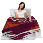 virginia tech hokies paint streaks maroon white blanket best selling