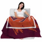 virginia tech hokies splatter effect maroon blanket best selling