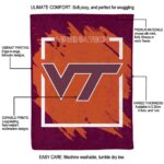 virginia tech hokies splatter effect maroon blanket best selling