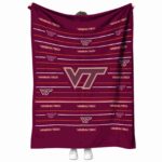 virginia tech hokies striped pattern maroon blanket best selling