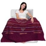 virginia tech hokies striped pattern maroon blanket best selling