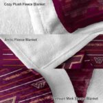 virginia tech hokies striped pattern maroon blanket best selling