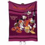 virginia tech hokies three musketeers maroon blanket best selling
