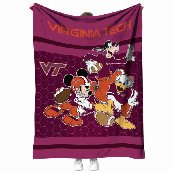 virginia tech hokies three musketeers maroon blanket best selling