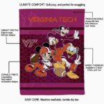 virginia tech hokies three musketeers maroon blanket new arrival