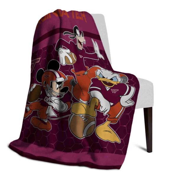 virginia tech hokies three musketeers maroon blanket top rated