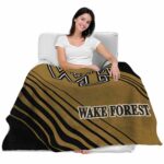 wake forest demon deacons diagonal stripes gold blanket latest model