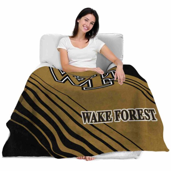 wake forest demon deacons diagonal stripes gold blanket latest model