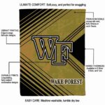 wake forest demon deacons diagonal stripes gold blanket new arrival