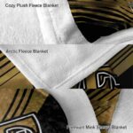 wake forest demon deacons diagonal stripes gold blanket premium grade