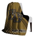 wake forest demon deacons diagonal stripes gold blanket top rated