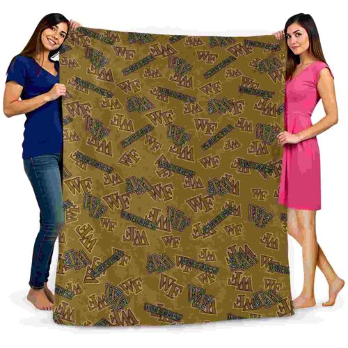 wake forest demon deacons diehard fans gold blanket fashion forward