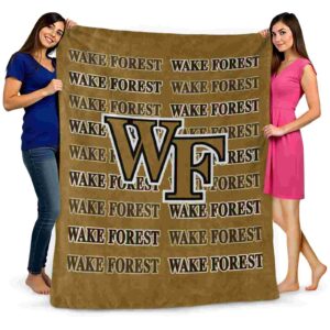 wake forest demon deacons fan pride gold blanket fashion forward