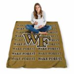 wake forest demon deacons fan pride gold blanket best selling