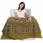 wake forest demon deacons fan pride gold blanket best selling