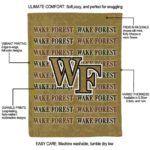 wake forest demon deacons fan pride gold blanket best selling