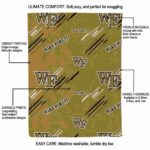 wake forest demon deacons fan spirit gold blanket new arrival