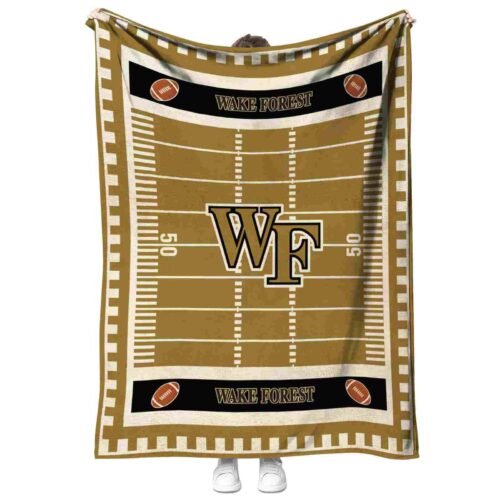 wake forest demon deacons football field gold blanket best selling