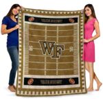 wake forest demon deacons football field gold blanket best selling