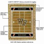 wake forest demon deacons football field gold blanket best selling