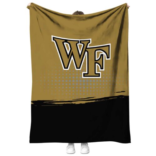 wake forest demon deacons gradient dots gold blanket best selling
