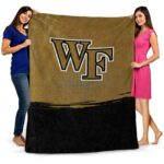 wake forest demon deacons gradient dots gold blanket best selling
