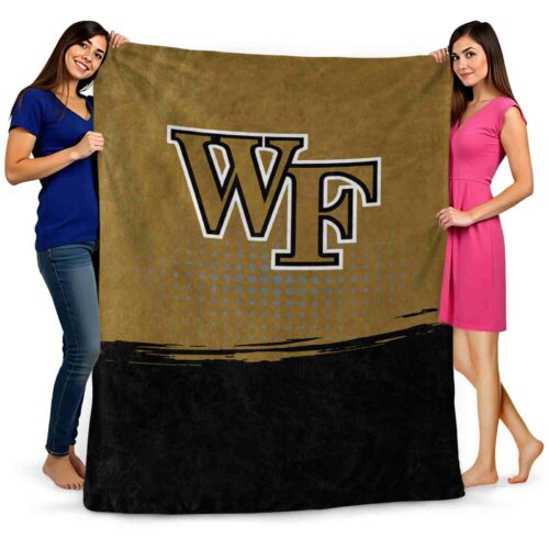 wake forest demon deacons gradient dots gold blanket fashion forward