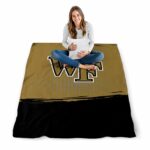 wake forest demon deacons gradient dots gold blanket best selling