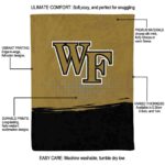 wake forest demon deacons gradient dots gold blanket best selling