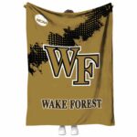 wake forest demon deacons grunge texture gold blanket best selling